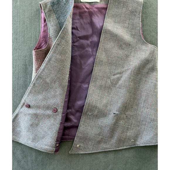 Jerri Allen Wool Two Piece Pleated Skirt Set Womens 6 Grey Artsy Editorial Avant - Picture 6 of 14